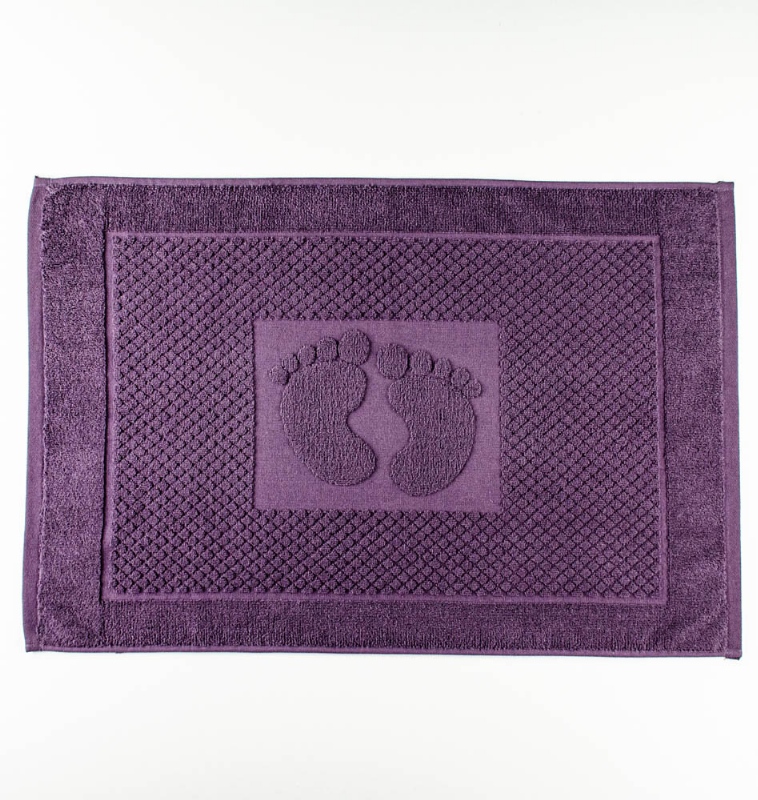 Рушник махровий жакардовий для ніг GM Textile 50х70см 600г/м2 (Фіолетовий)